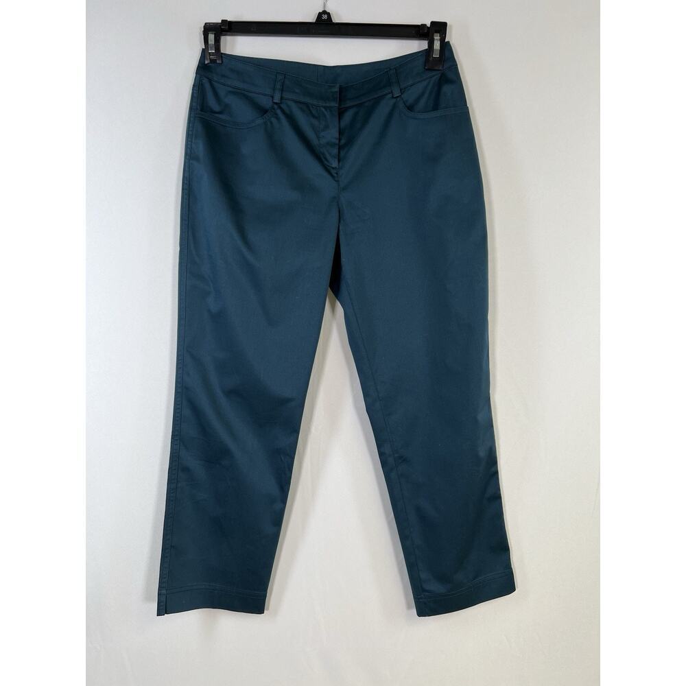 SoCa St John Mid Rise Teal Ankle Pants Size 4 USA Made